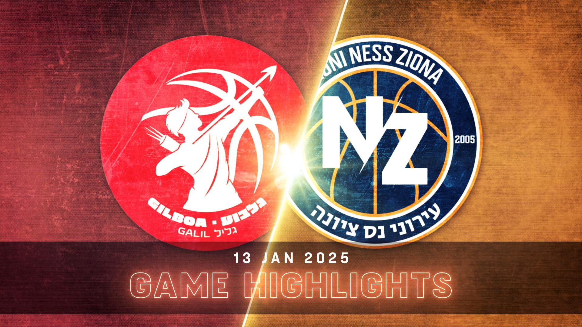 Hapoel Gilboa Galil vs. Ironi Ness Ziona - Game Highlights