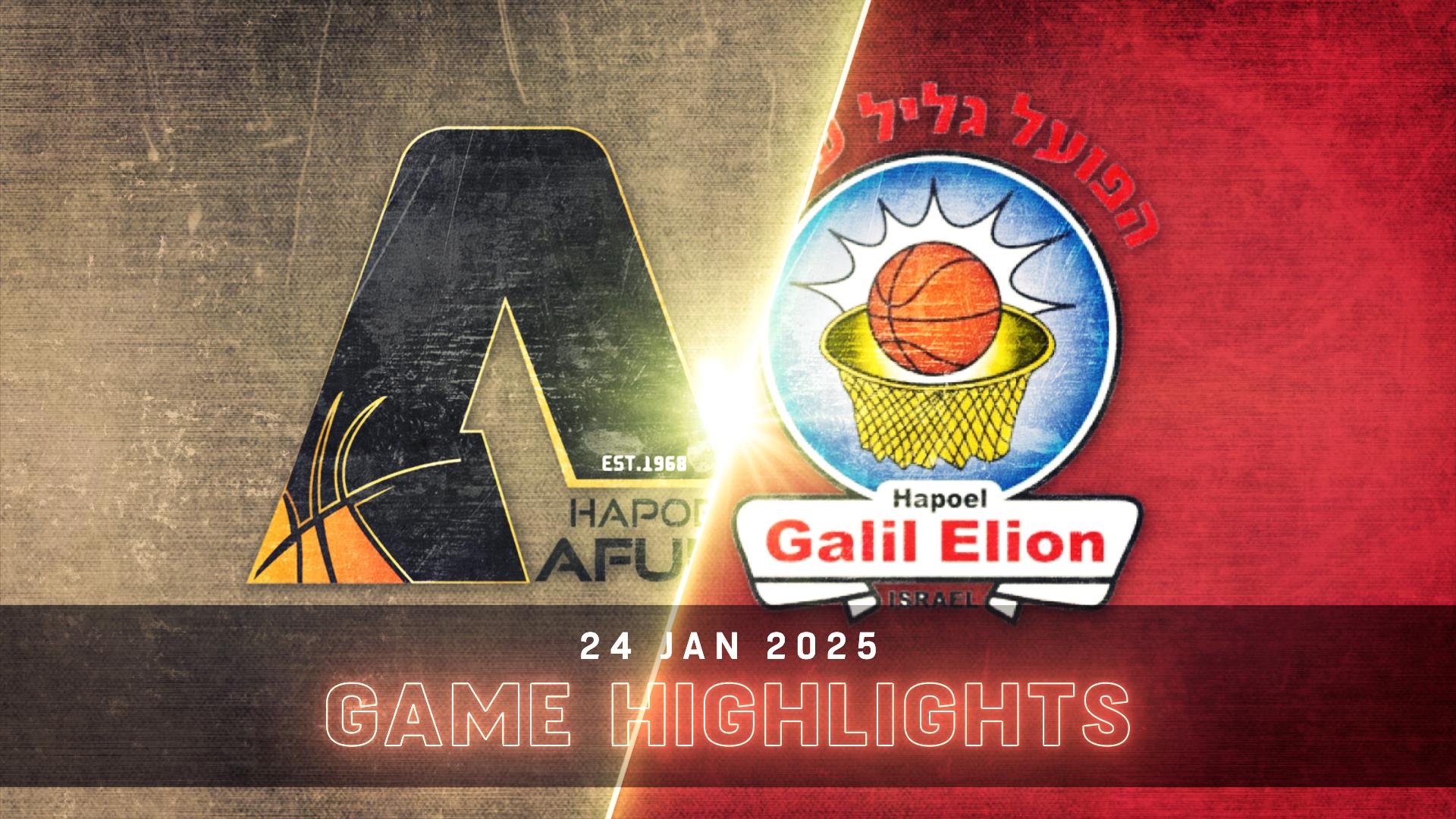 Hapoel Afula vs. Hapoel Galil Elion - Game Highlights