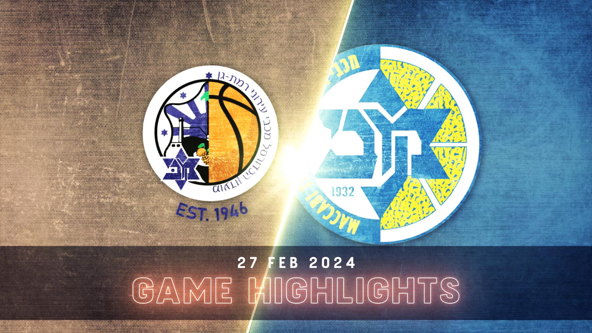 Maccabi Ironi Ramat Gan vs. Maccabi Playtika Tel Aviv - Condensed Game