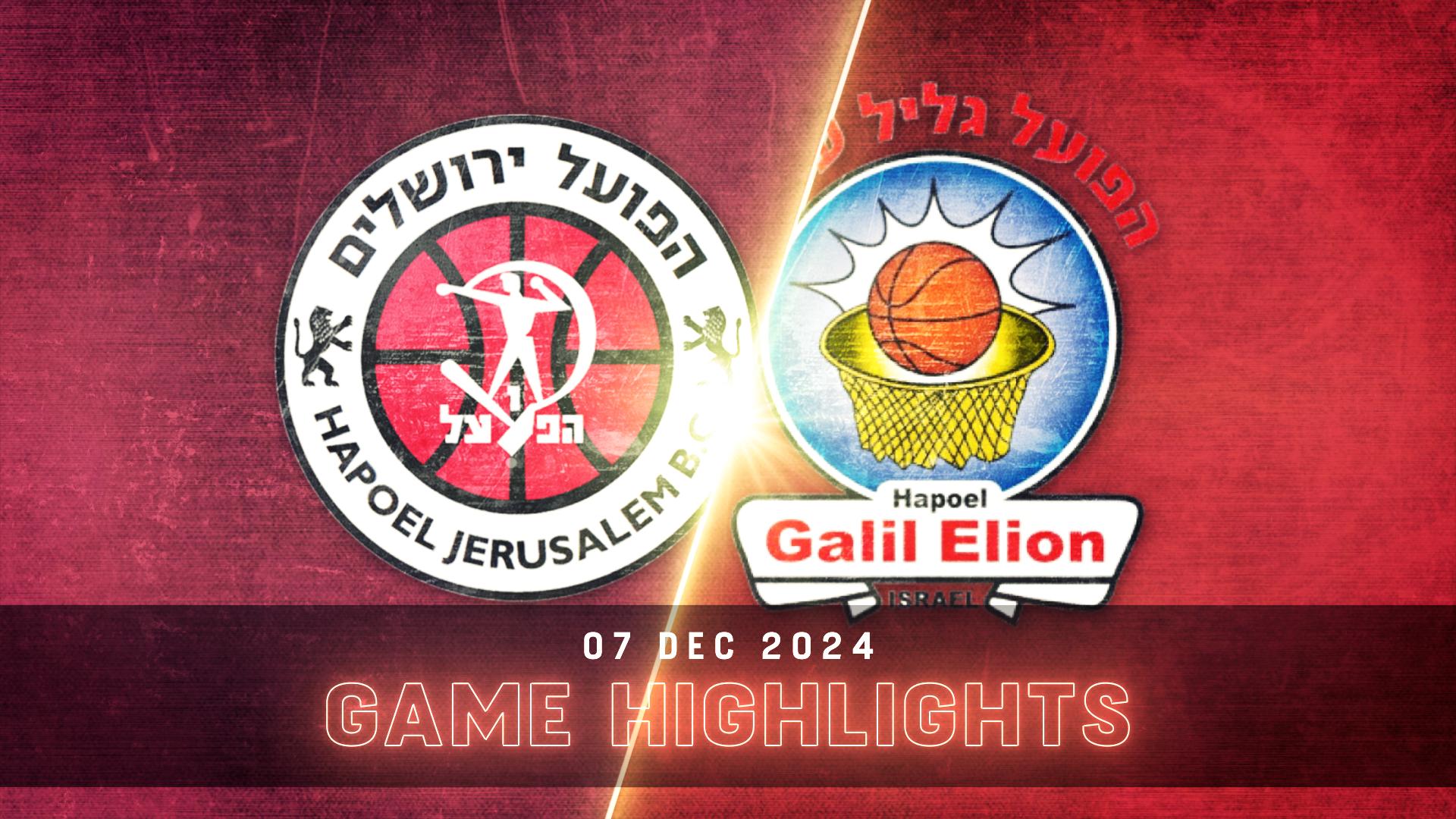 Hapoel Jerusalem vs. Hapoel Galil Elion - Game Highlights