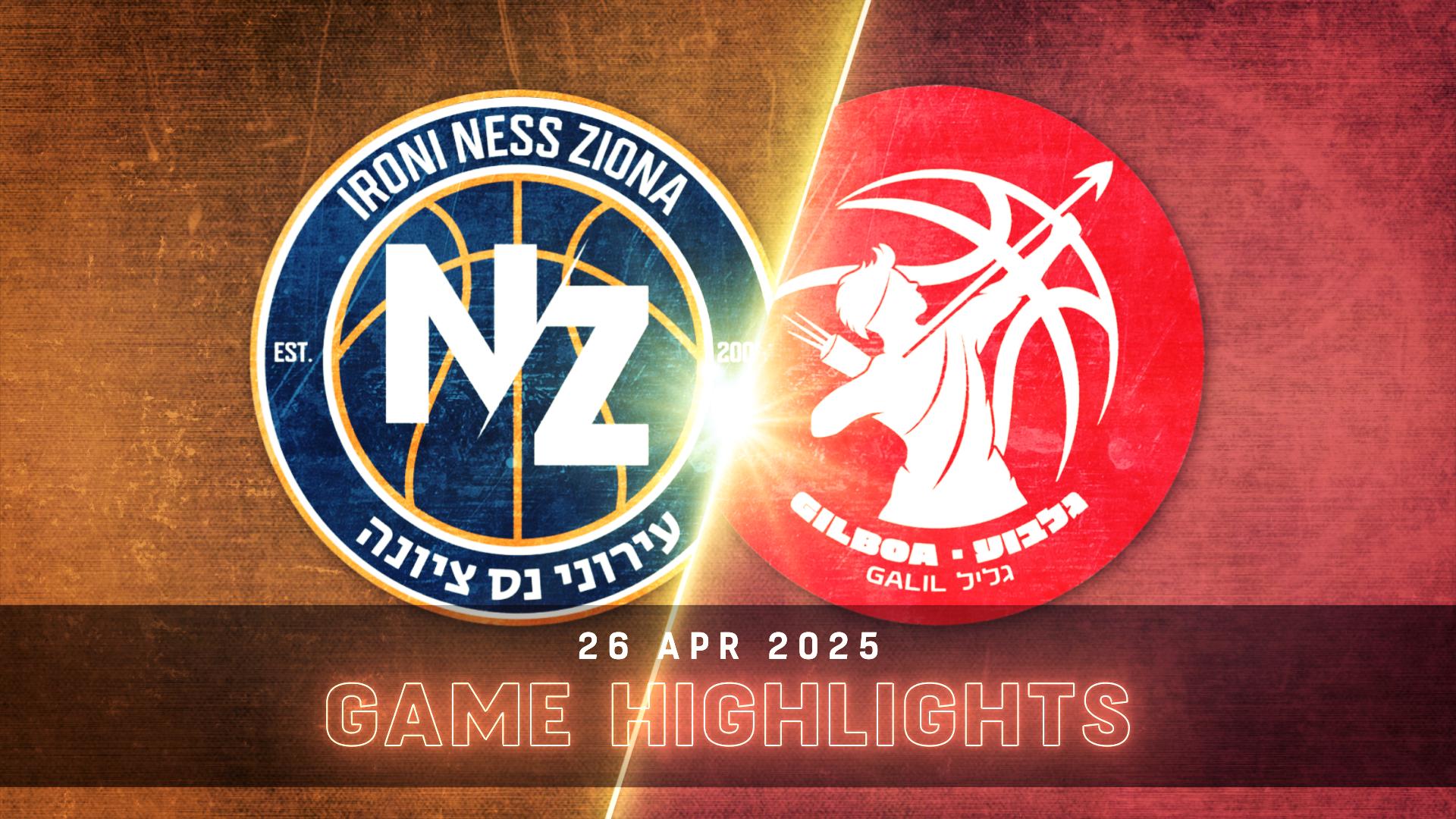 Ironi Ness Ziona vs. Hapoel Gilboa Galil - Game Highlights