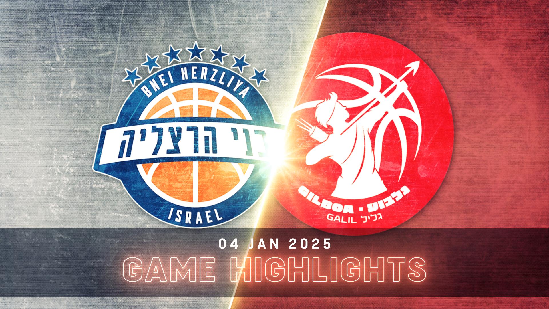 Bnei Herzliya vs. Hapoel Gilboa Galil - Game Highlights